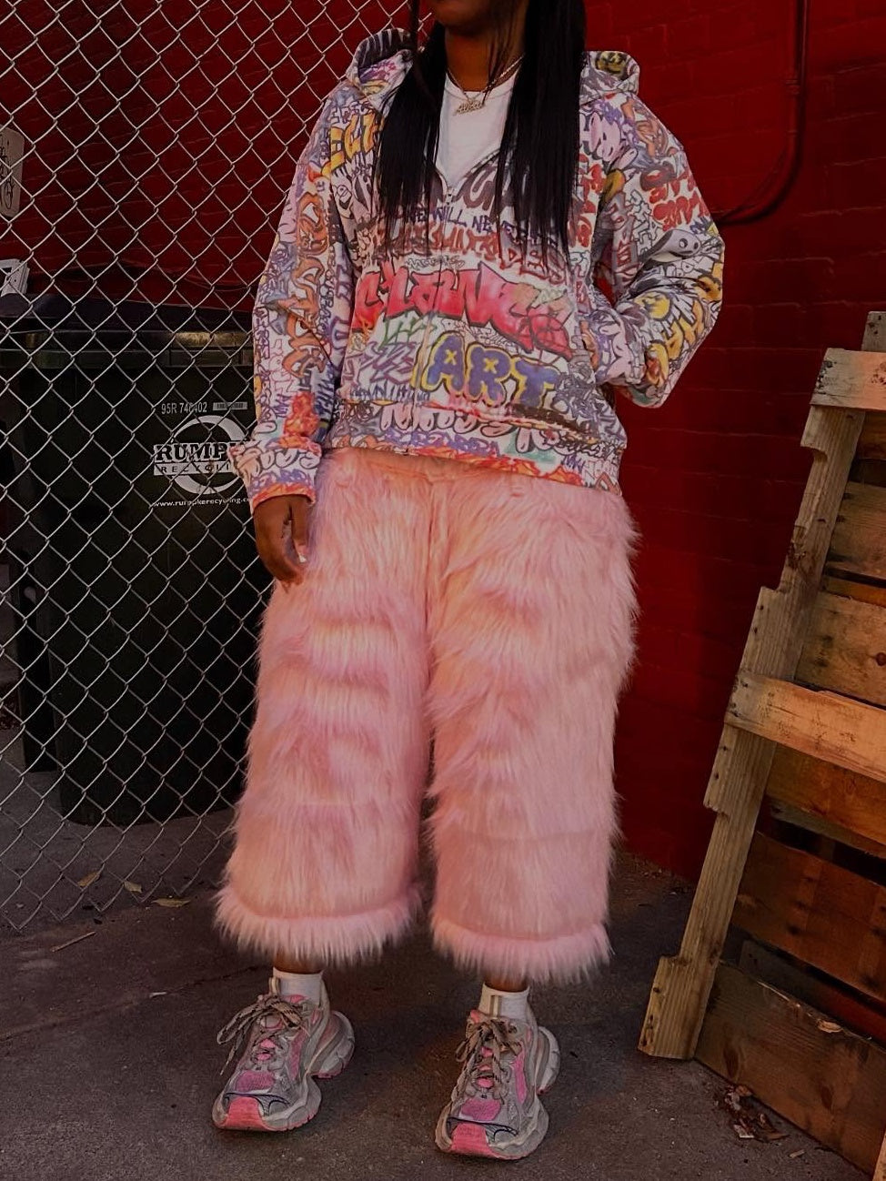 Faux Fur Pants