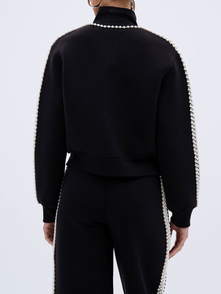 Pearl Zip Up Sweatshirt