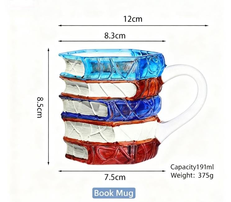 Ceramic Innovative 3D Painting Book Mug