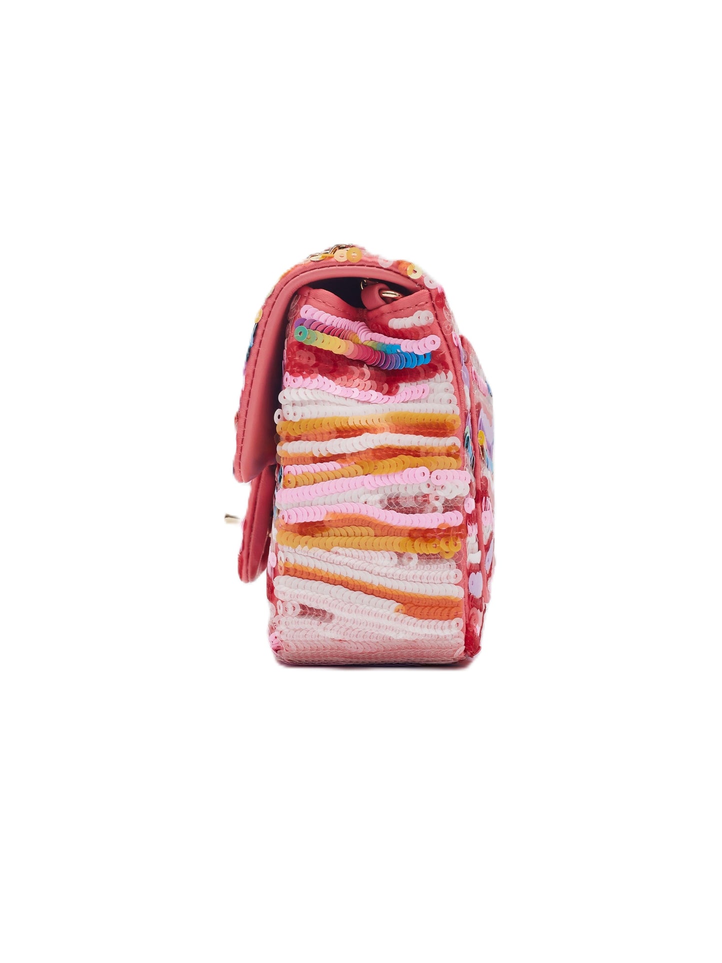 Colorful Sequin Flap Bag