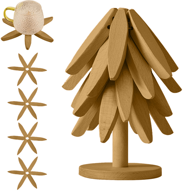 Natural Tree Trivet Set