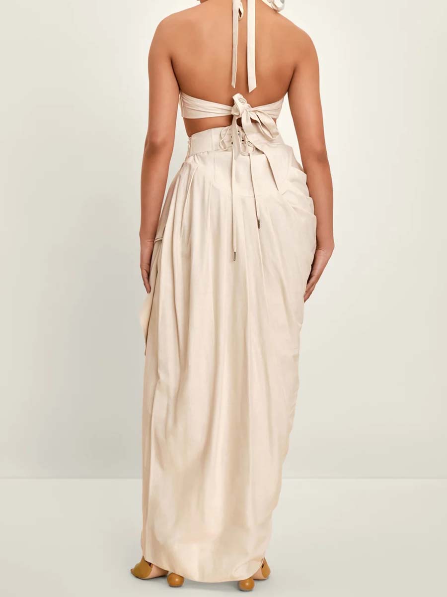Crop Top & Mock Wrap Skirts