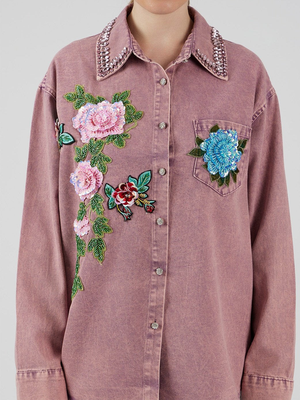 Fab Pink Denim Shirt Jacket
