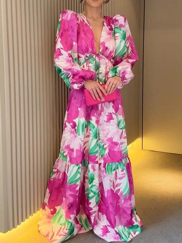 Resort Style Printed Maxi Dress