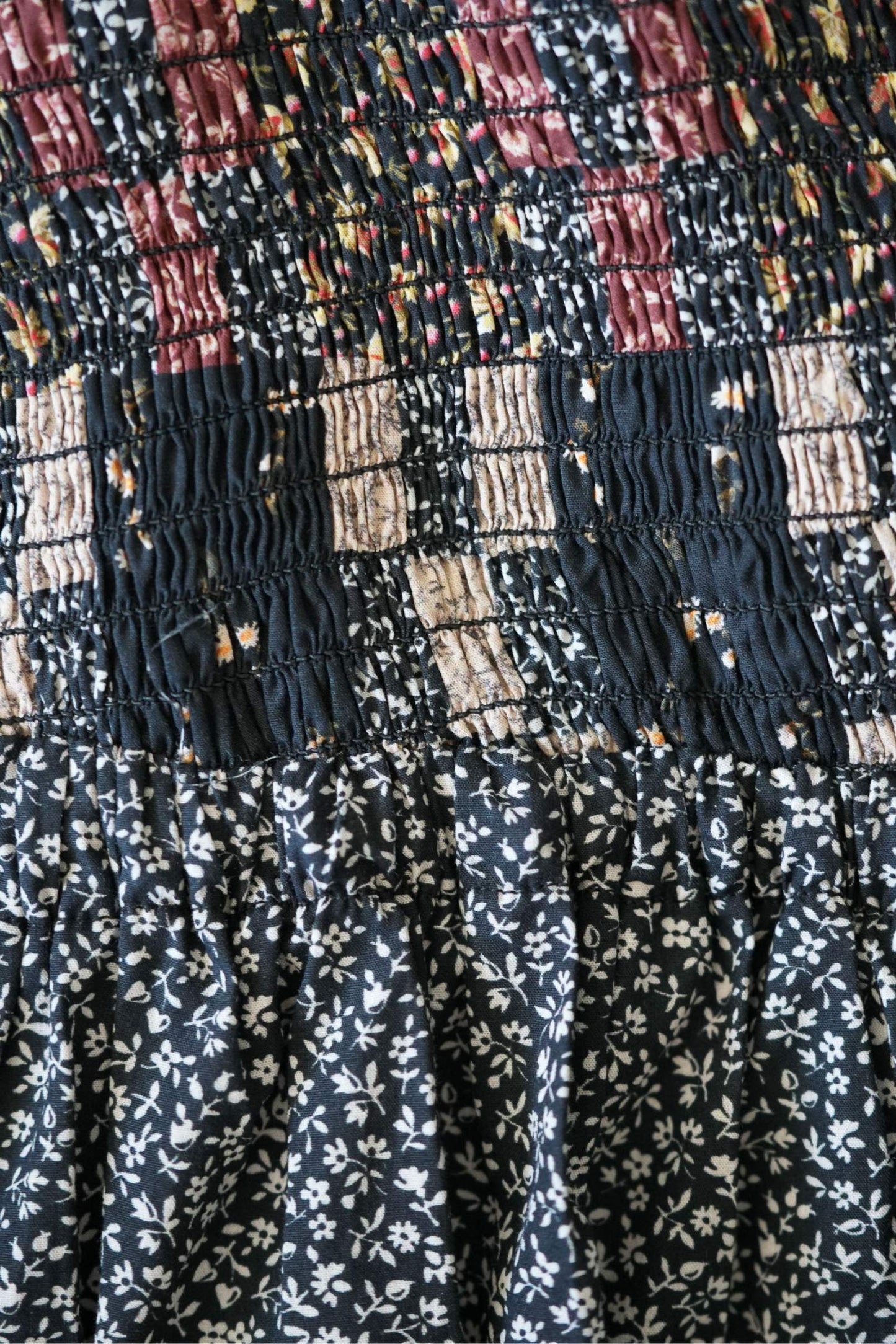 Shirred Bodice Peasant Dress