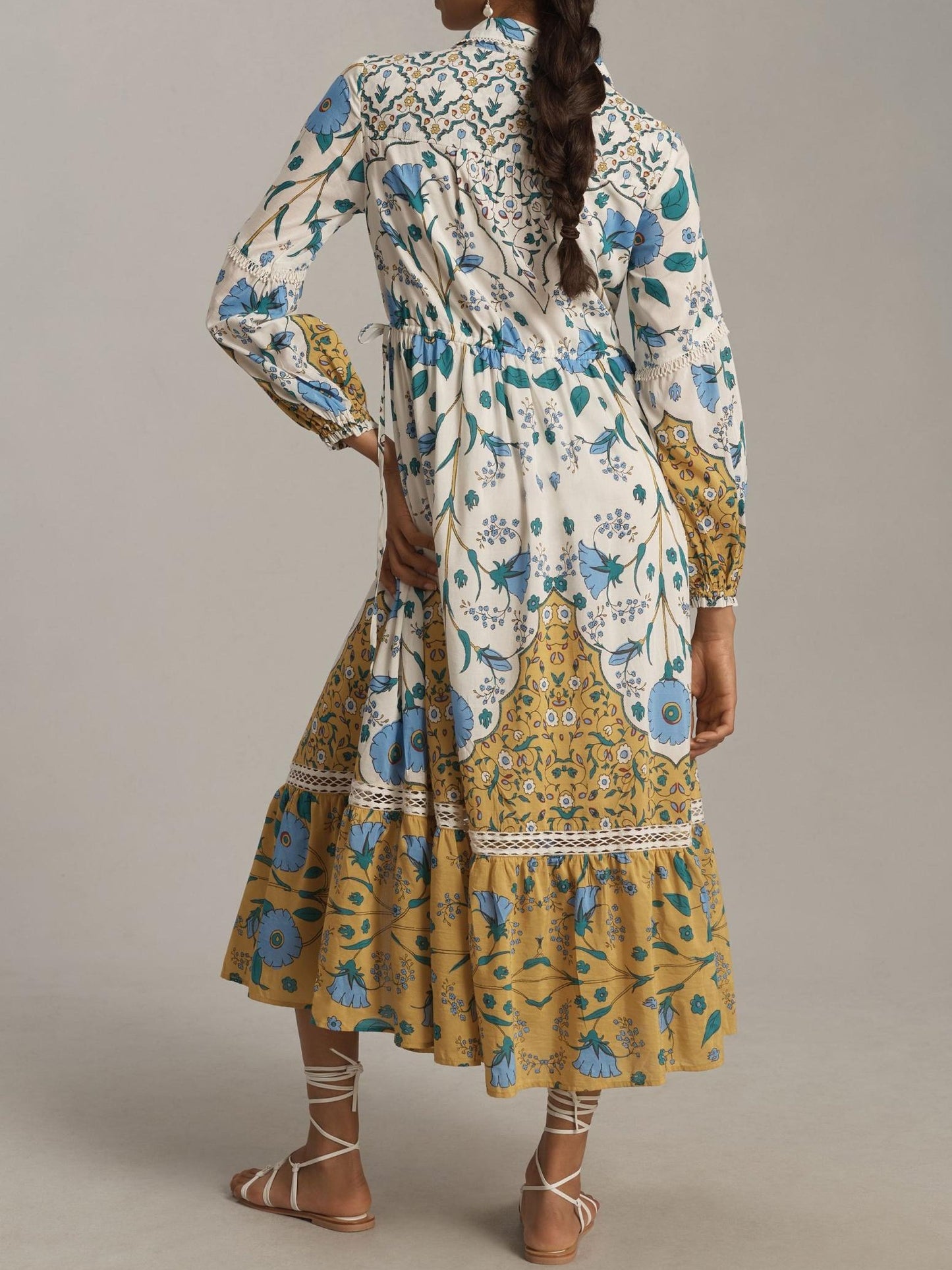 Long-Sleeve Maxi Shirt Dress