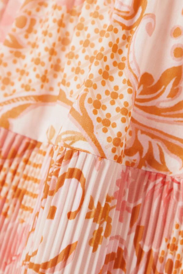 Printed Organza Maxi Dress