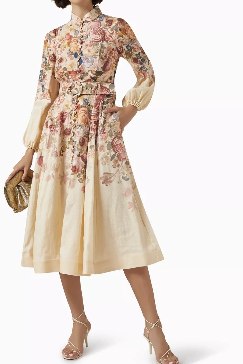 Linen Midi Dress
