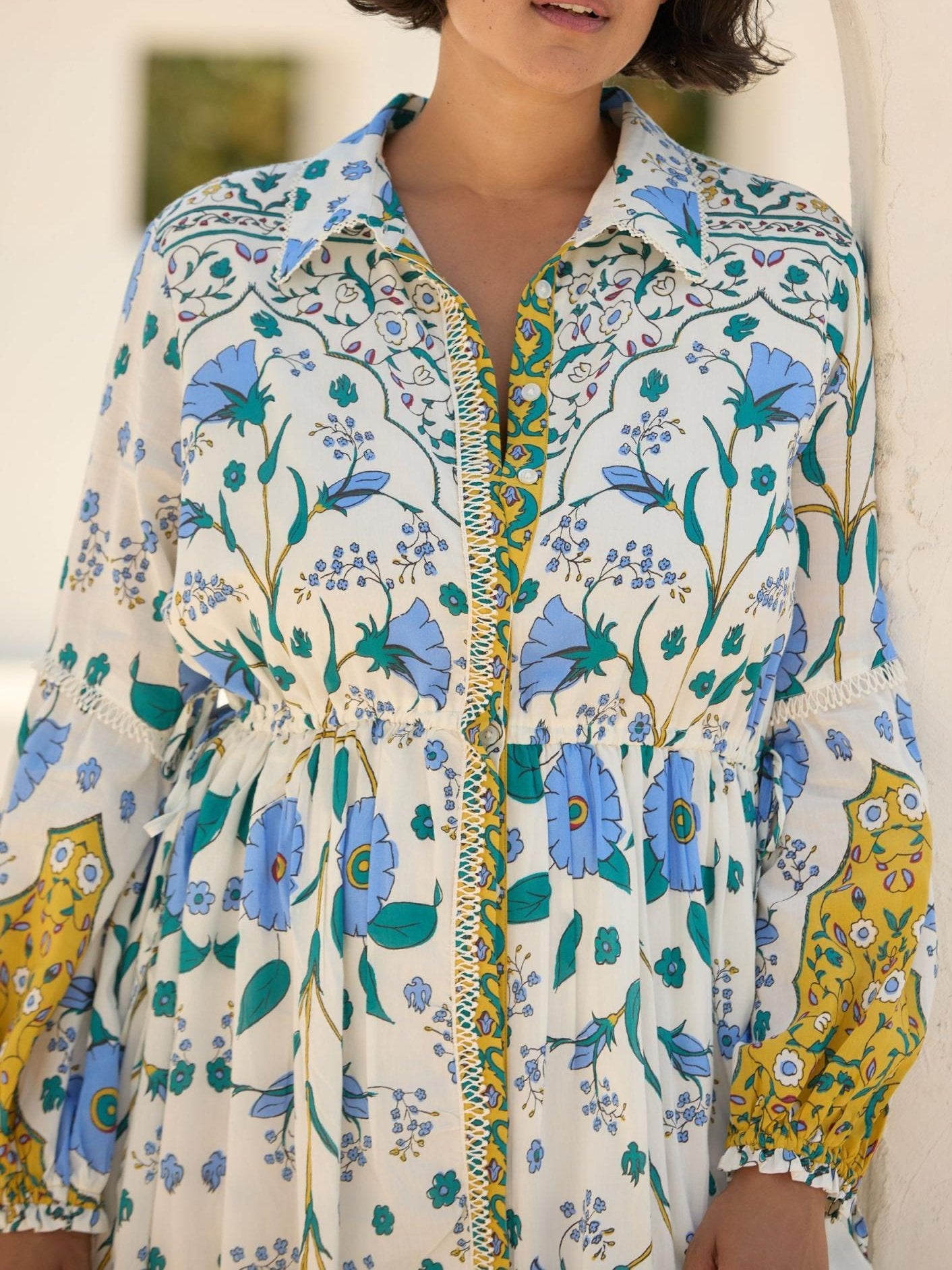 Long-Sleeve Maxi Shirt Dress