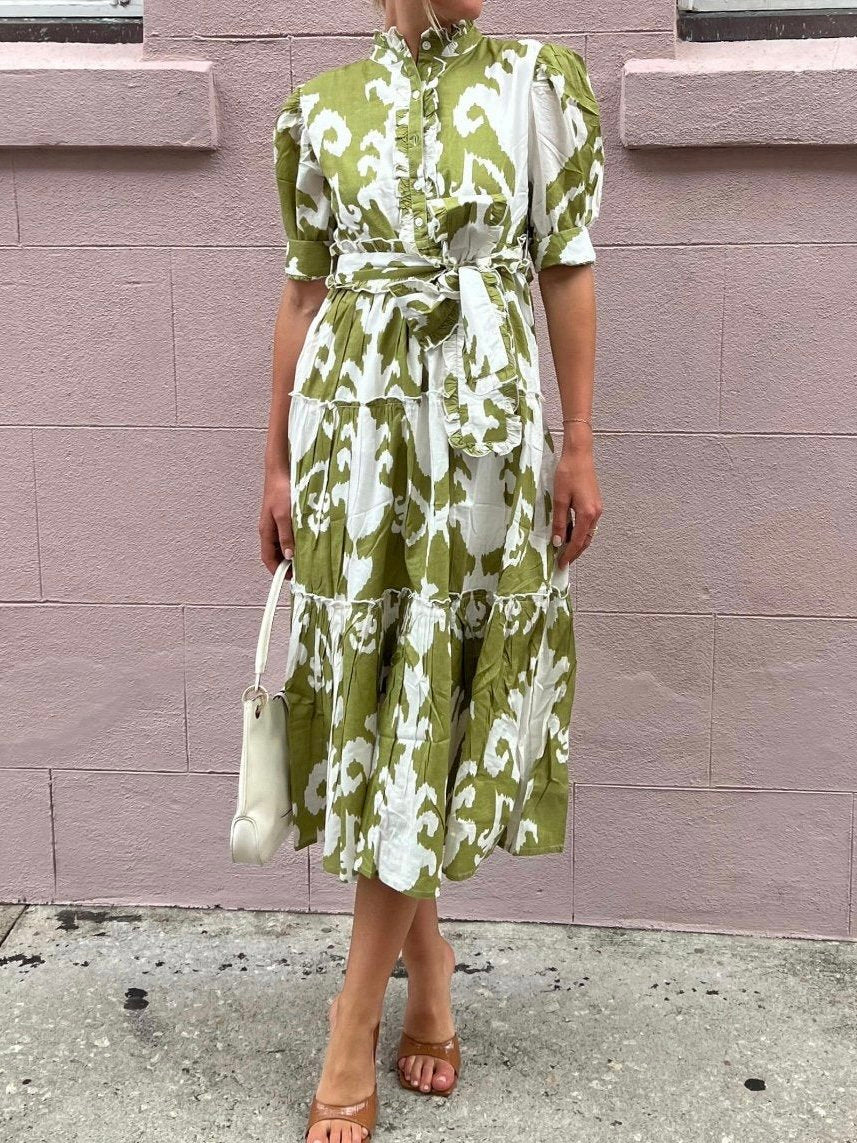 Fall Floral Midi Dress