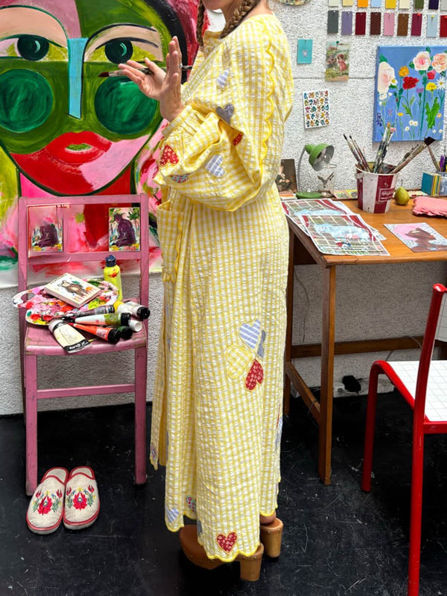 Plaid Print Lace Up Printed Button Up Dress