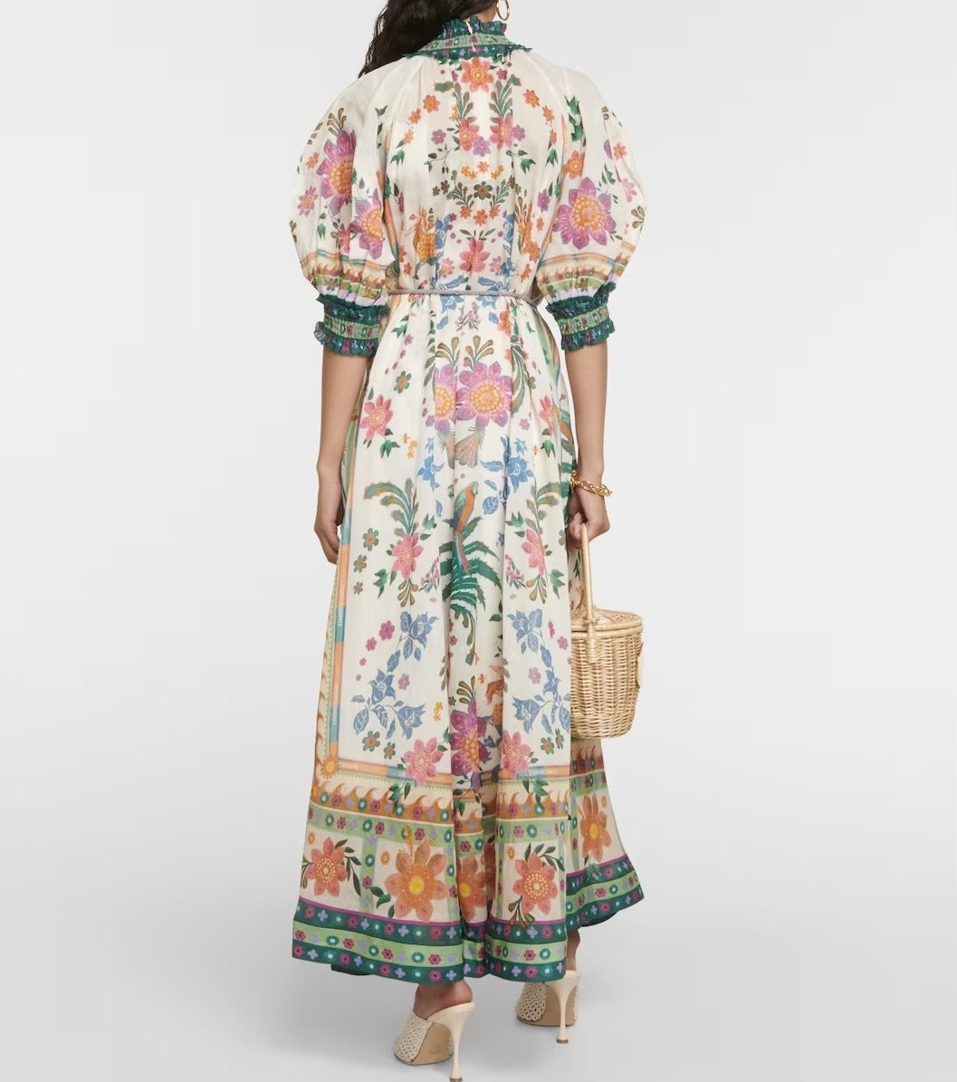 Ginger Printed Ramie Maxi Dress