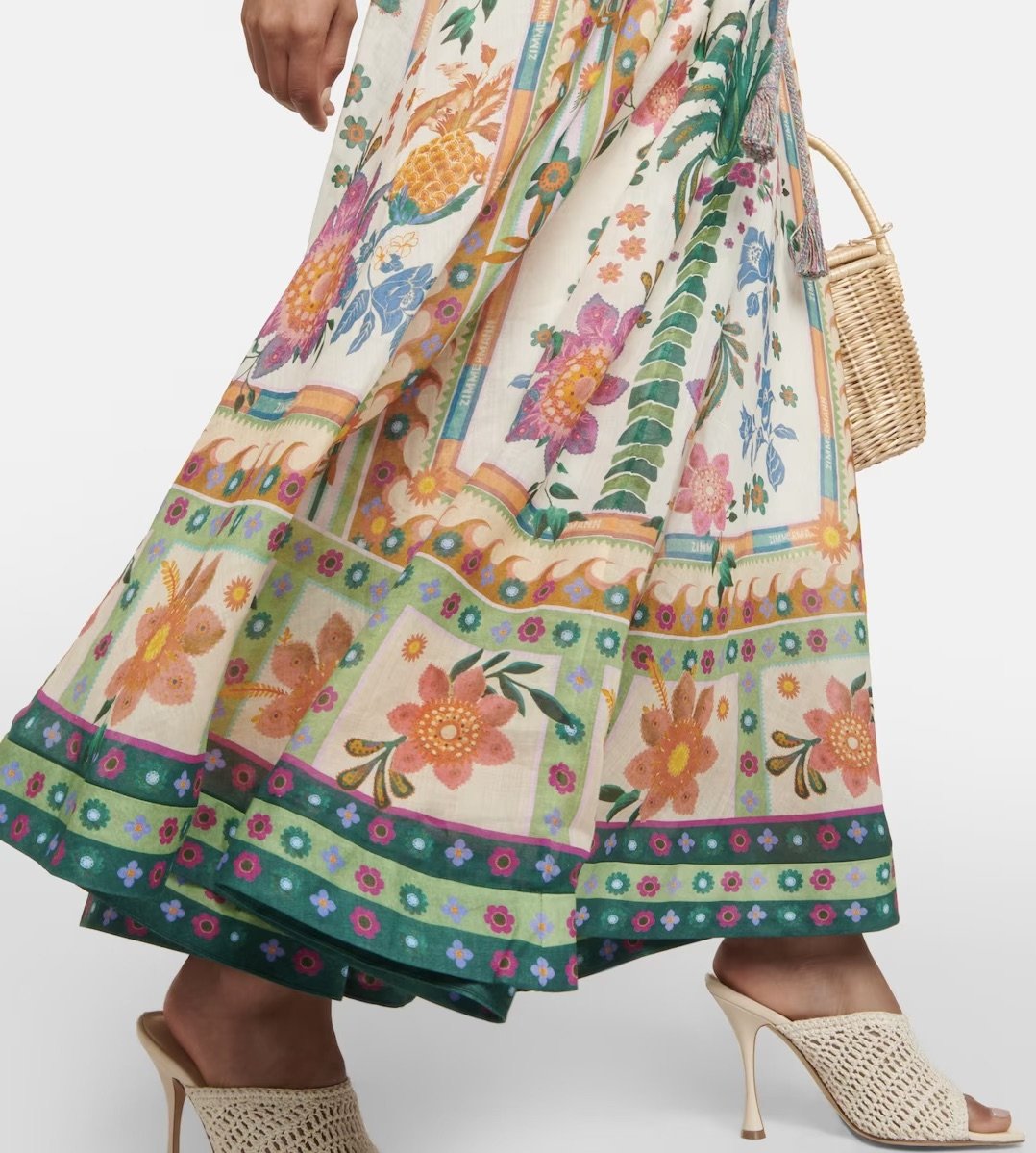 Ginger Printed Ramie Maxi Dress