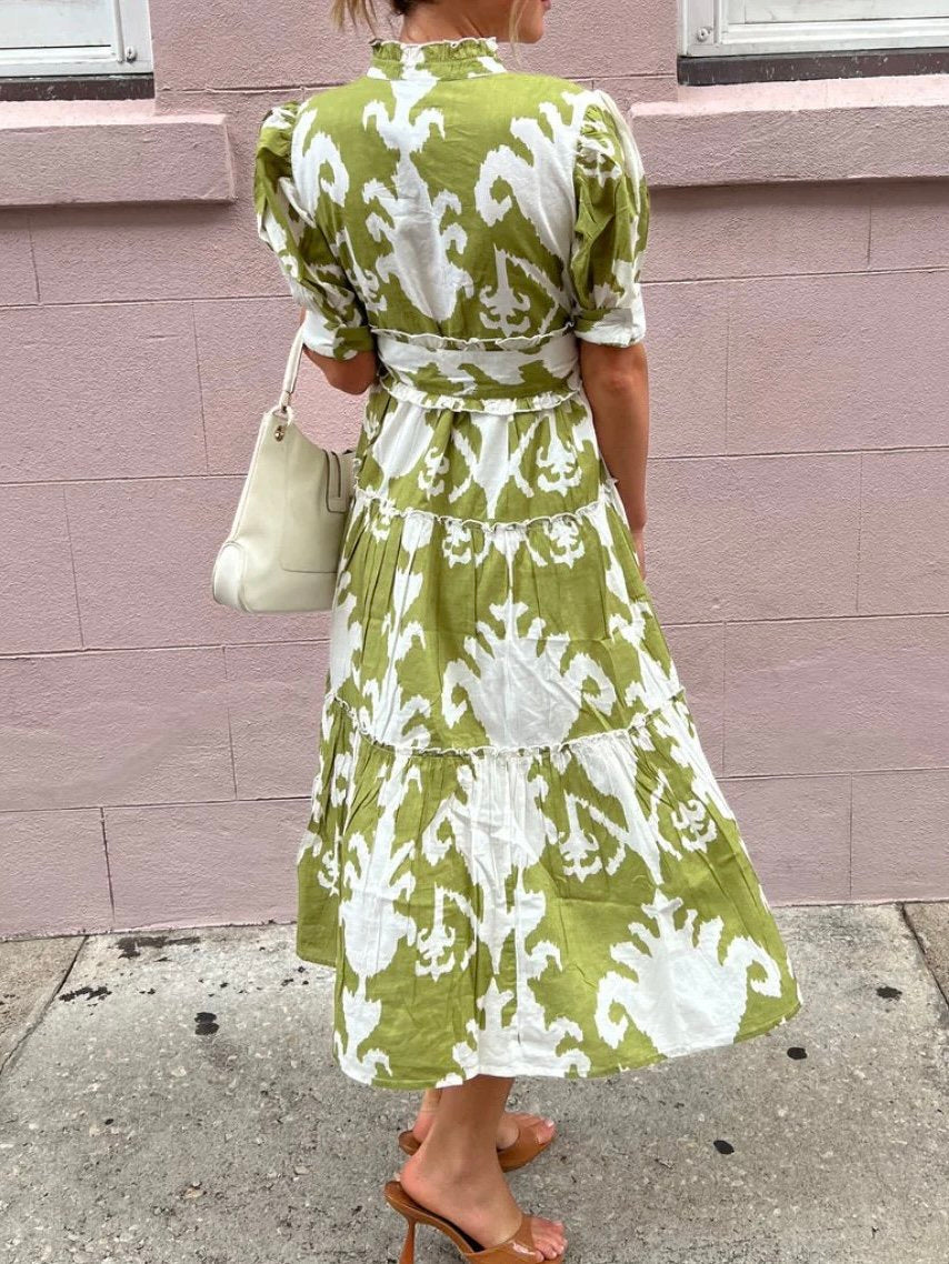 Fall Floral Midi Dress