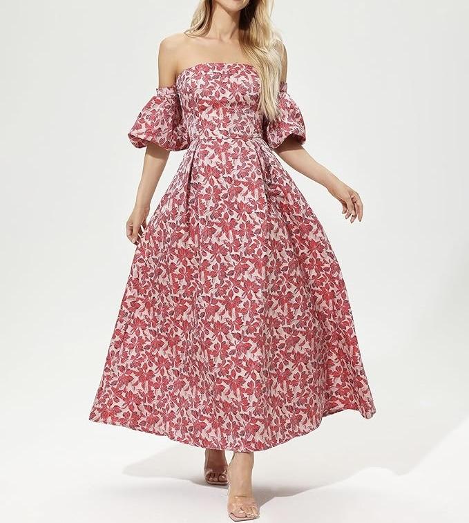 「Free Shipping」Floral Garden Party Dress