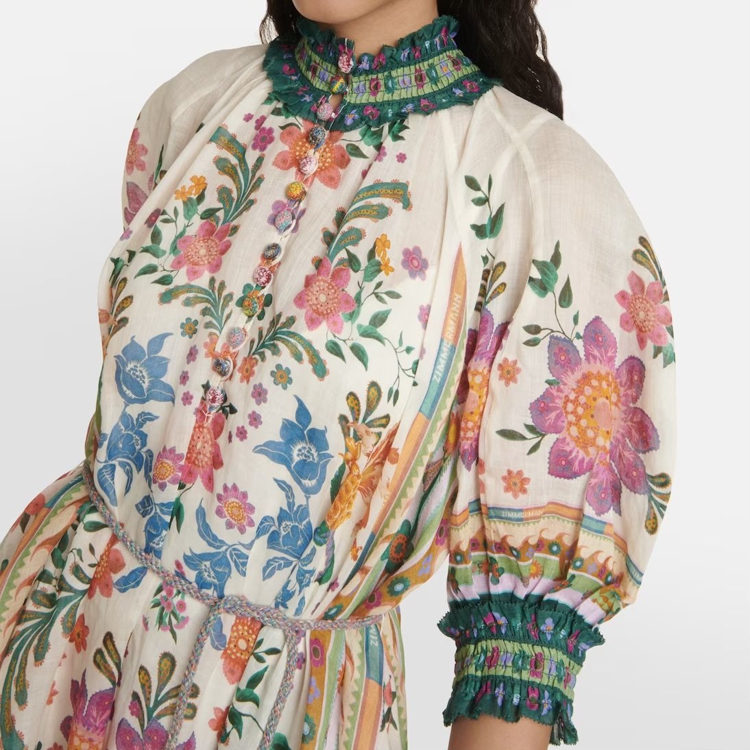 Ginger Printed Ramie Maxi Dress