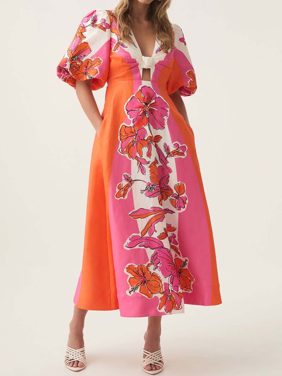 Overflow Knotted Maxi Dress