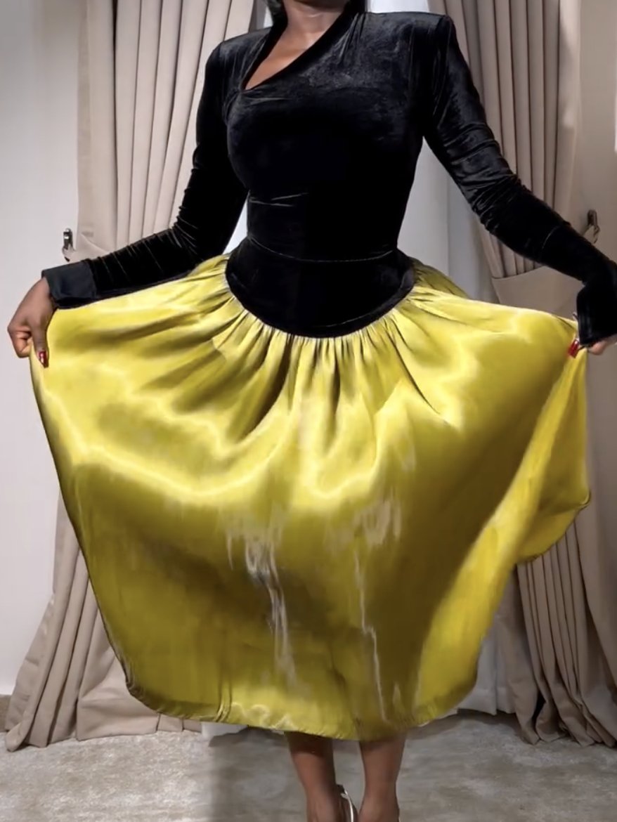Elegant Satin Party Dress