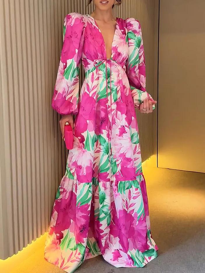 Resort Style Printed Maxi Dress