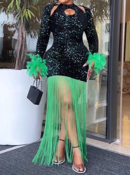 ⏰ Last Day Promotion $15 Off-Dazzle Party Queen Sequin Dress