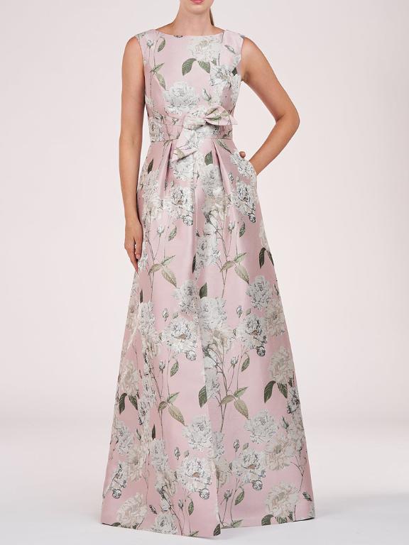 Mindful Printed Maxi Event Dress