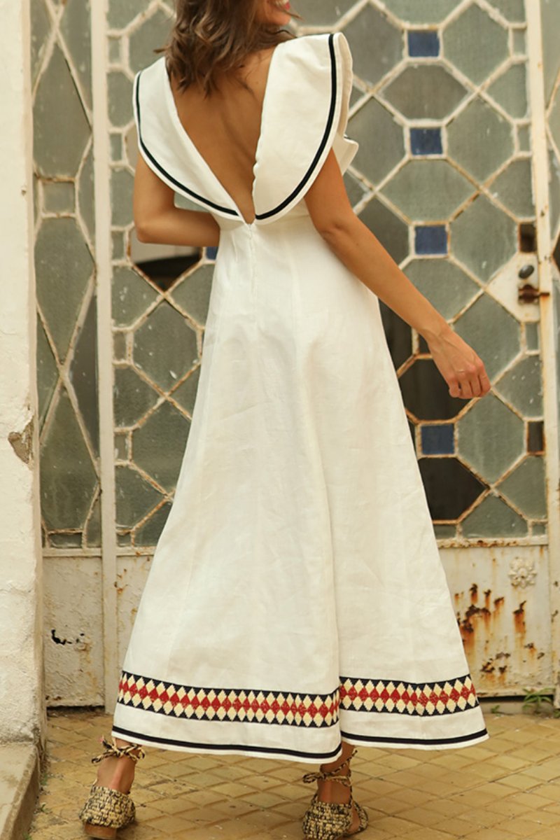 Bohemian Embroidered Maxi Dress
