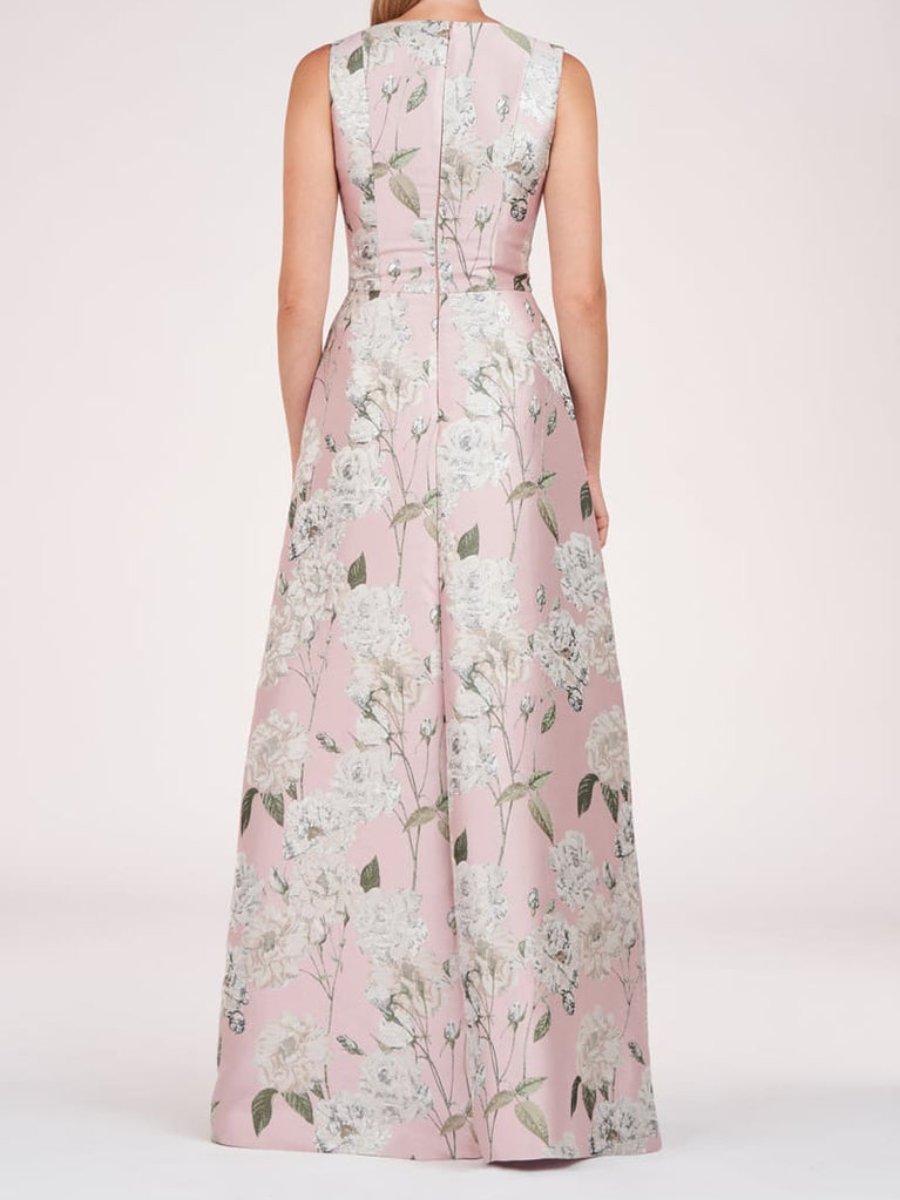 Mindful Printed Maxi Event Dress