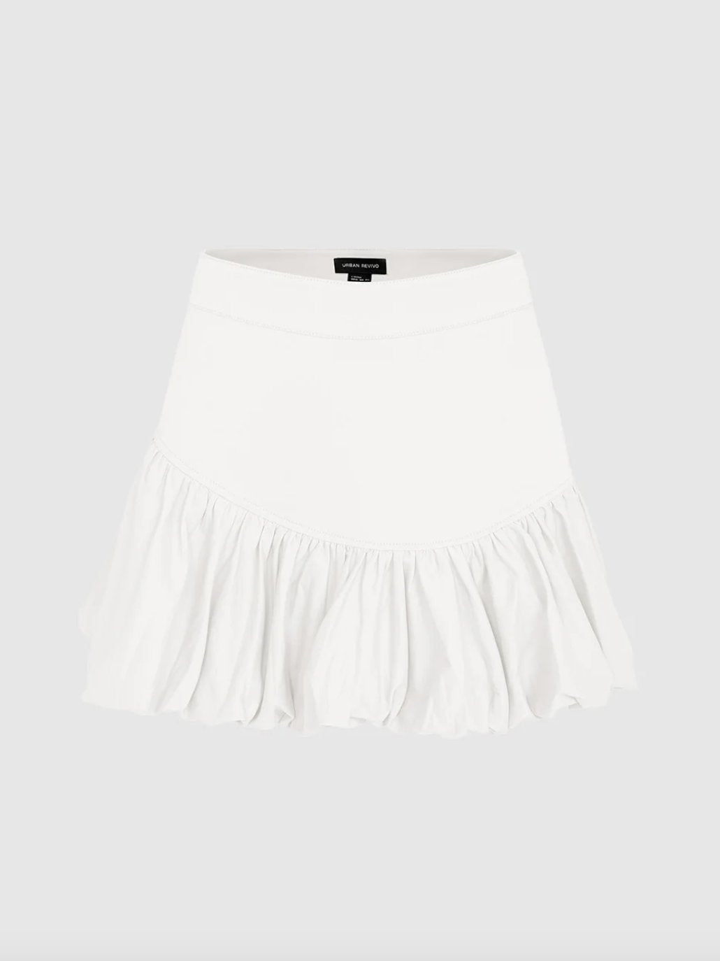 Elastic Waist Mini A-Line Skirt