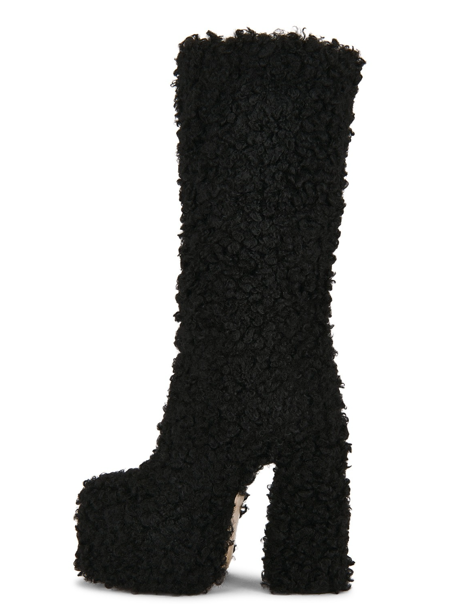 Faux Fur High-Heel Boots