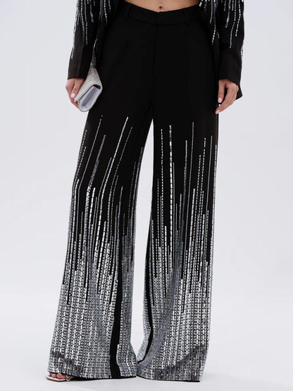Sequined Sparkle Shine Blouse & Rhinestones Pants