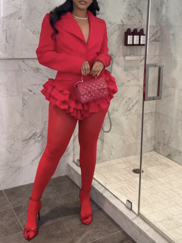 Endless Charm V Neck Ruffle Romper