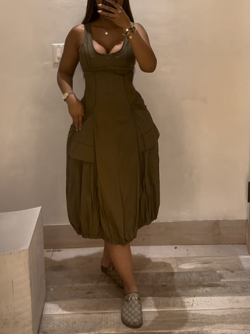 Sleeveless Backless Bud Dress