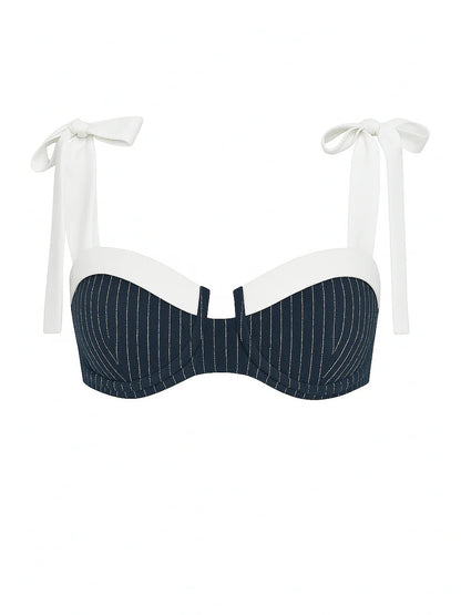 Pinstripe Poise Top and Pants 2-Piece Set