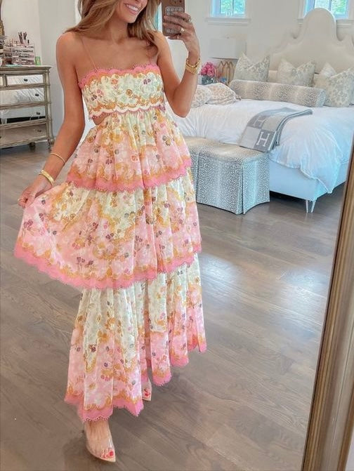 Pink Cake Midi Dress