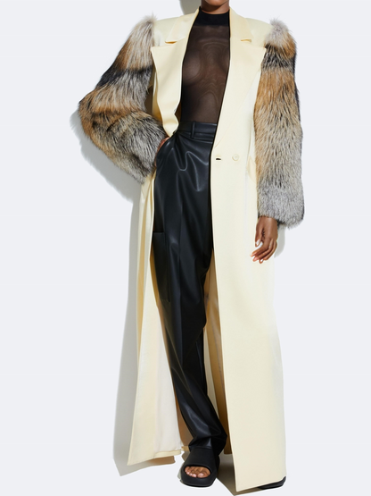 Eco-friendly Fur Stitching Coat