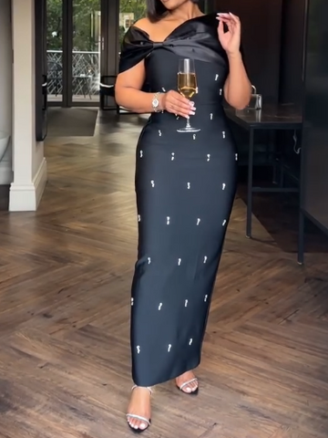 Crystal Detail Maxi Dress