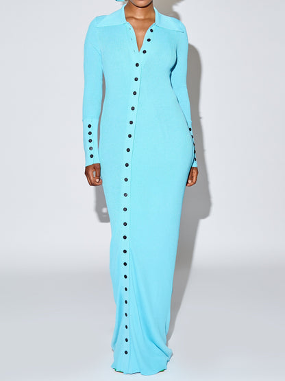 Aqua Blue Maxi Dress