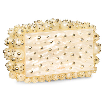 Eos Beaded Acrylic Box Clutch