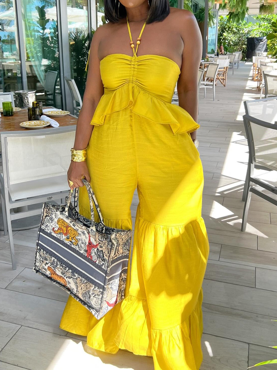 Yellow Boho Jumpsuit