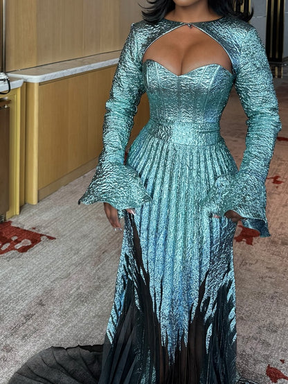 Glamorous Metallic Fringe Dress