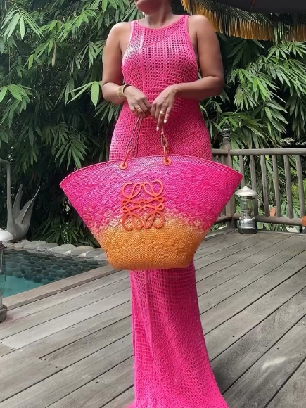 Open Stitch Maxi Dress