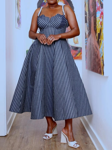 Corset-Style A-Line Dress