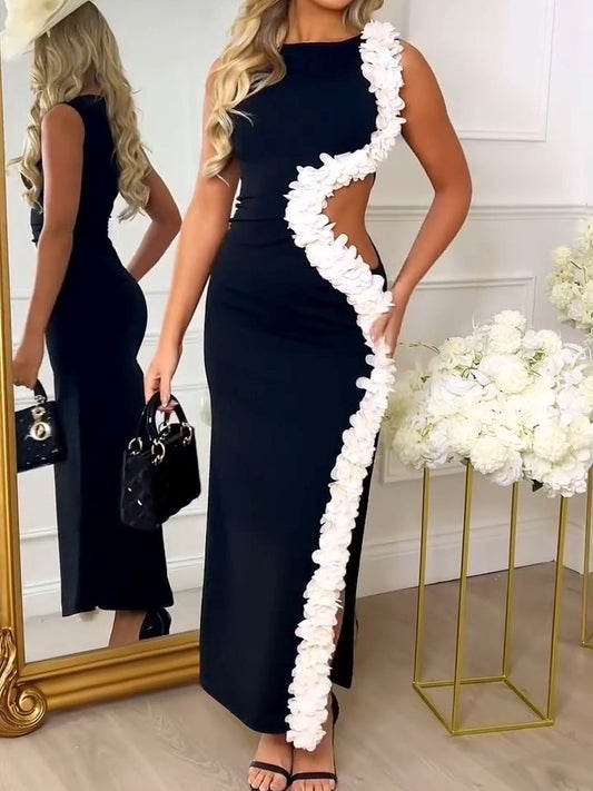 Black Cut Out Maxi Dress