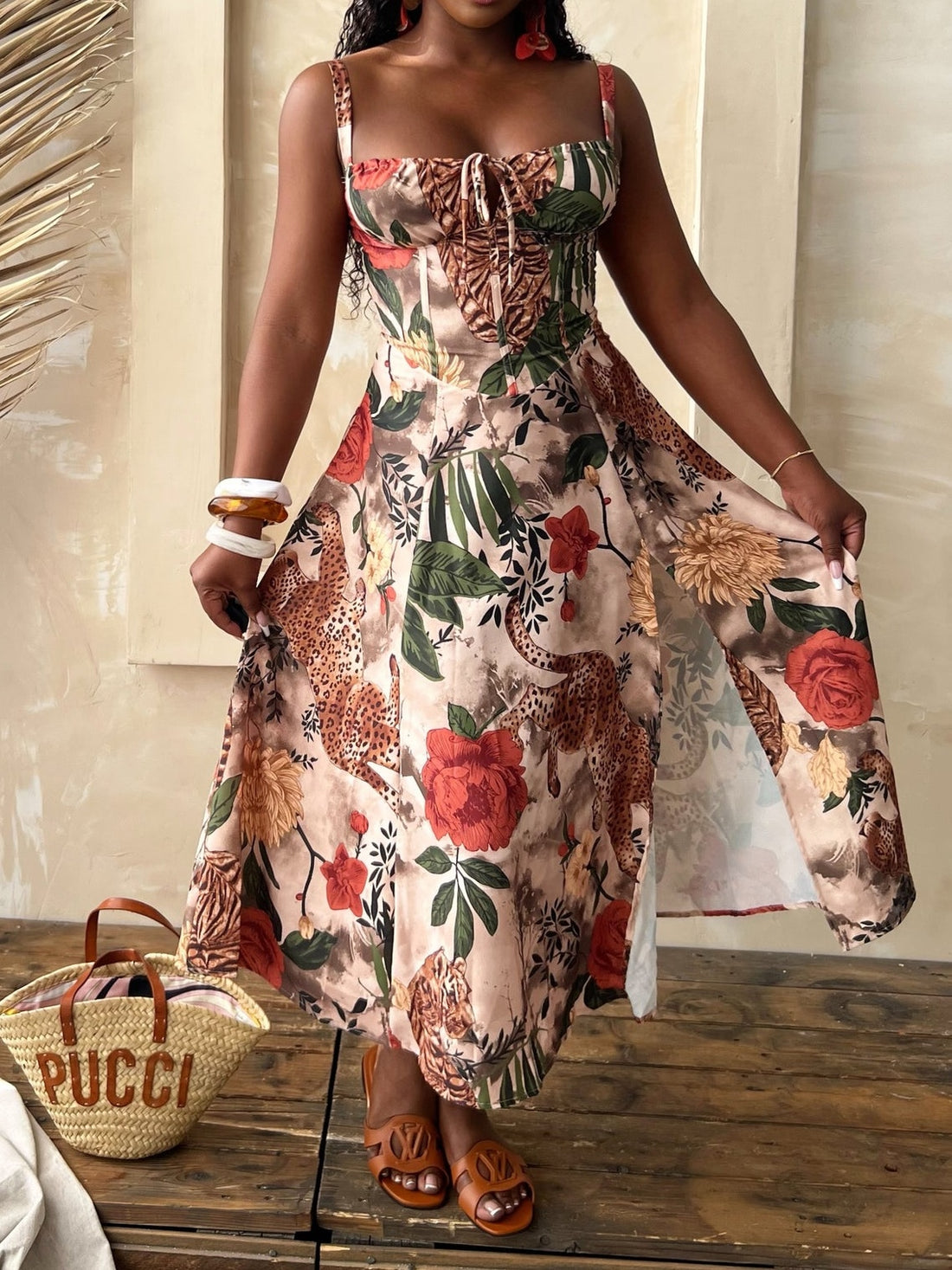 Hot Printed Midi Dress