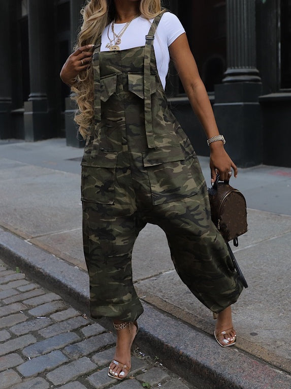 Camo Dungaree Jumpsuit
