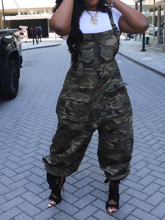 Camo Dungaree Jumpsuit