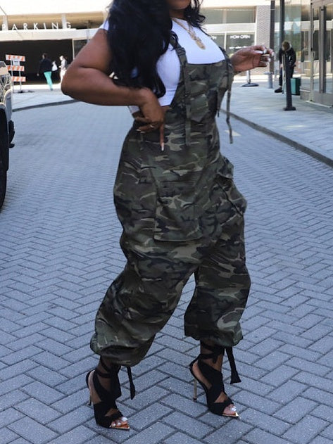 Camo Dungaree Jumpsuit