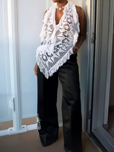 Drift Cotton Crochet Halter Top