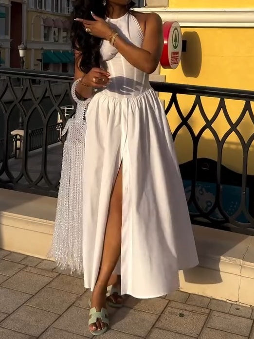 Sexy Fishbone Maxi Dress