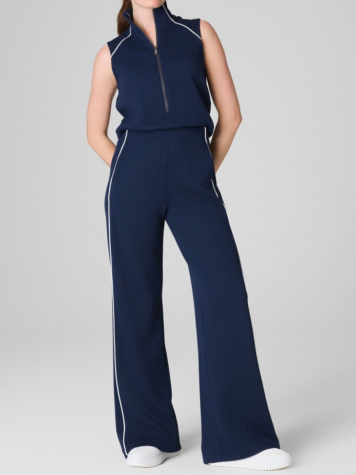 Sleeveless Mockneck Jumpsuit